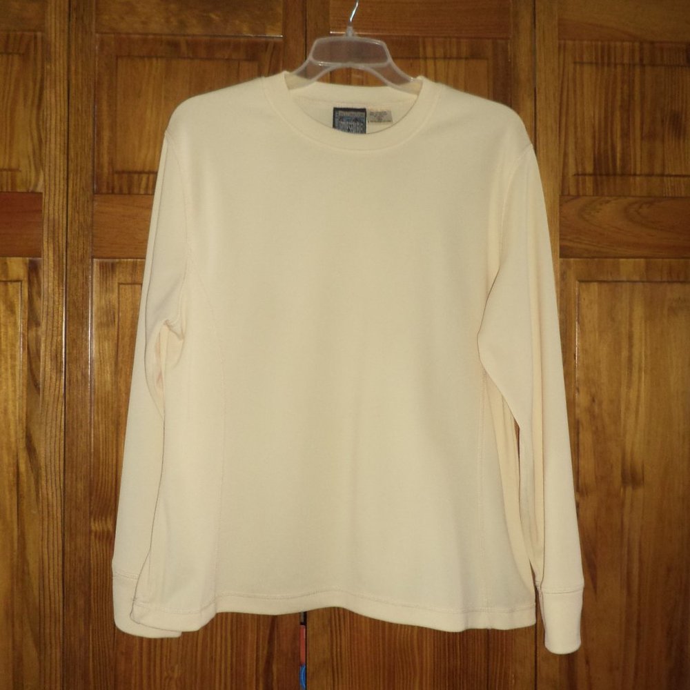 10,000 Ft Above Sea Level light yellow L/S top sz XL woman